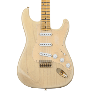 Fender Custom Shop Limited-edition '55 Hardtail Stratocaster Journeyman Relic Electric Guitar with Gold Closet Classic Hardware - Natural Blonde with Maple Fingerboard