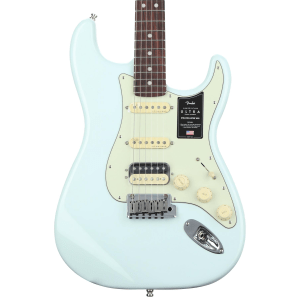 Fender American Ultra Stratocaster HSS Electric Guitar - Sonic Blue with Roasted Maple Neck and Rosewood Fingerboard, Sweetwater Exclusive in the USA