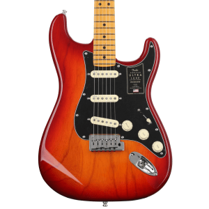Fender American Ultra Luxe Stratocaster - Plasma Red Burst with Maple Fingerboard