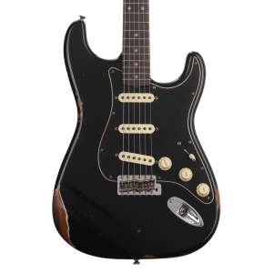 Fender Custom Shop Limited-edition Roasted Dual-Mag II Stratocaster Relic Electric Guitar - Aged Black