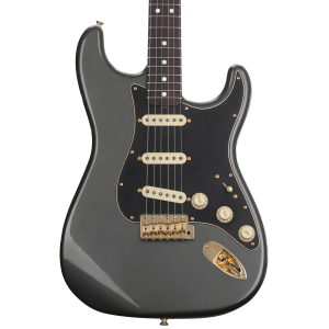Fender Custom Shop Limited-edition '65 Dual-Mag Strat Journeyman Relic Electric Guitar - Faded Aged Charcoal Frost Metallic