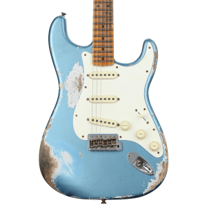 Fender Custom Shop Limited-edition Red Hot Strat Super Heavy Relic - Super Faded Aged Lake Placid Blue