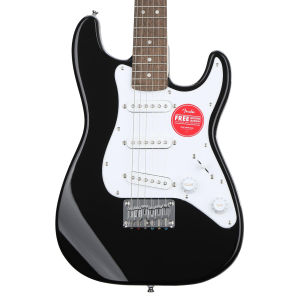 Squier Mini Stratocaster Electric Guitar - Black with Laurel Fingerboard