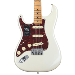 Fender Player Plus Stratocaster Left-handed Electric Guitar - Olympic Pearl with Maple Fingerboard