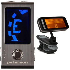 Peterson StroboStomp Mini Pedal Tuner with StroboClip HD Clip-on Tuner