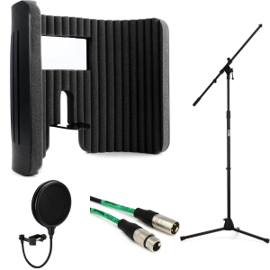 Primacoustic VoxGuard Studio Vocal Kit with Microphone Stand, Cable, and Pop Filter
