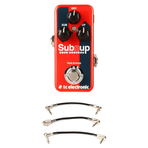TC Electronic Sub 'N' Up Mini Octave Pedal with Patch Cables