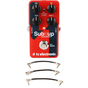 TC Electronic Sub 'N' Up Octaver Dual Octave Pedal with Patch Cables