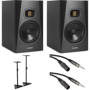 ADAM Audio T7V 7 inch Powered Studio Monitor Pair with Stands and Cables