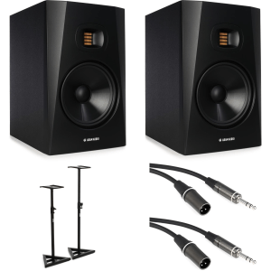 ADAM Audio T8V 8-inch Powered Studio Monitor Pair with Stands and Cables
