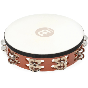 Meinl Percussion 10-inch Handheld Wood Tambourine with Head - Antique Brown