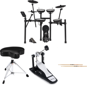 Roland V-Drums TD-07KV Electronic Drum Set Single Bass Essentials Bundle