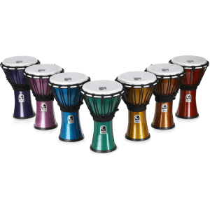 Toca Percussion Freestyle Colorsound Djembes - Set of 7