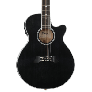 Takamine TSP-158C12 12-string Acoustic-electric Guitar - See-Thru Black