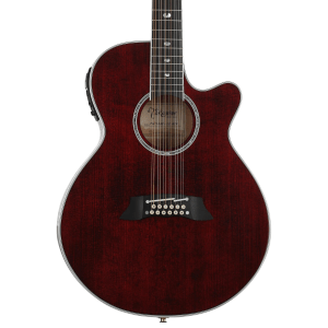 Takamine TSP-158C12 12-string Acoustic-electric Guitar - See-Thru Red