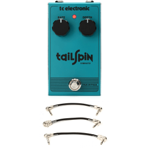 TC Electronic Tailspin Vibrato Pedal with Patch Cables