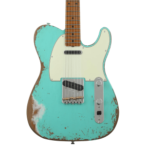 Fender Custom Shop GT11 1963 Heavy Relic Telecaster - Sea Foam Green with Roasted Flamed Maple Fingerboard - Sweetwater Exclusive