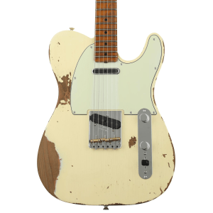 Fender Custom Shop GT11 1963 Heavy Relic Telecaster - Vintage White with Roasted Flamed Maple Fingerboard - Sweetwater Exclusive