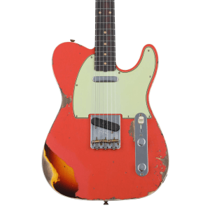 Fender Custom Shop Limited-edition '60 Telecaster Custom Heavy Relic Electric Guitar - Aged Tahitian Coral Over 3-color Sunburst