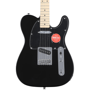 Squier Affinity Series Telecaster Electric Guitar - Black, Sweetwater Exclusive