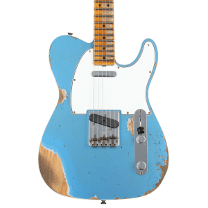 Fender Custom Shop '65 Telecaster Custom Heavy Relic Maple Electric Guitar - Aged Lake Placid Blue