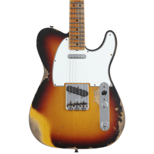 Fender Custom Shop '65 Telecaster Custom Heavy Relic Maple Electric Guitar - Faded 3-color Sunburst