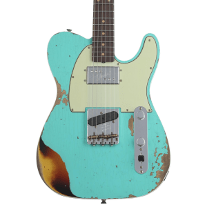 Fender Custom Shop Limited-edition Cunife Telecaster Custom Heavy Relic Electric Guitar - Aged Sea Foam Green Over 3-color Sunburst