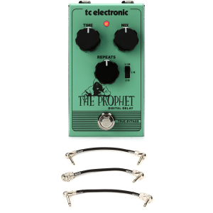 TC Electronic The Prophet Digital Delay Pedal with 3 Patch Cables