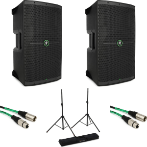 Mackie Thump212 1,400-watt 12-inch Powered Speaker Pair with Stands and Cables