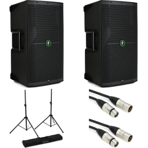 Mackie Thump212XT Enhanced 1,400-watt 12-inch Powered Speaker Pair with Stands and Cables