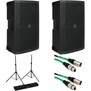 Mackie Thump215 1,400-watt 15-inch Powered Speaker Pair with Stands and Cables