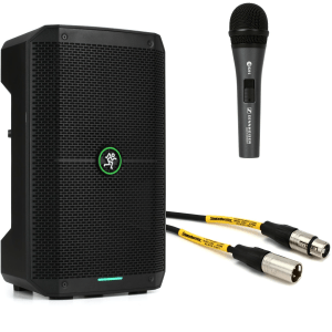 Mackie Thump GO Battery-powered Loudspeaker and Sennheiser e 825-S Dynamic Vocal Microphone