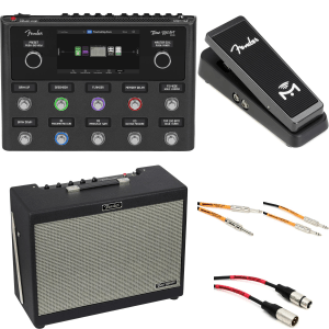 Fender Tone Master Pro Multi-effects Guitar Workstation and FR-12 1x12" Powered Cabinet Bundle