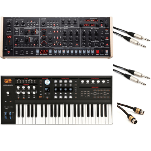 Sequential Trigon-6 6-voice Polyphonic Analog Synthesizer and ASM Hydrasynth 49-key Polyphonic Wave Morphing Synthesizer Bundle