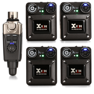 Xvive U4R4 Wireless In-Ear Monitoring System with 4 Receivers