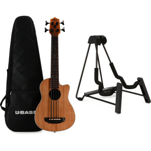 Kala Scout Acoustic-electric Fretless U-Bass with Stand - Natural