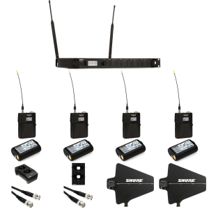 Shure ULXD4Q 4-Channel Bodypack Wireless Bundle - G50 Band