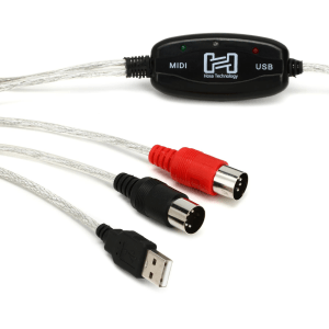 Hosa USM-422 TRACKLINK USB Interface - MIDI I/O to USB Type A - 6 foot