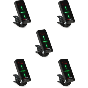 TC Electronic UniTune Clip Clip-on Chromatic Tuner - Noir Sweetwater Exclusive 5 Pack
