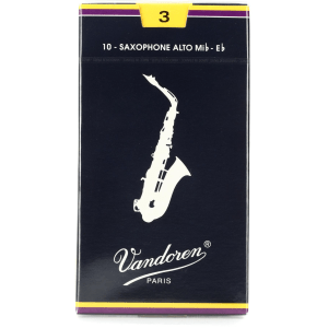 Vandoren SR213 Traditional Alto Saxophone Reeds - 3.0 (10-pack)