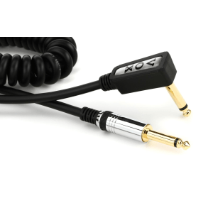 Vox VCC090BK VCC Vintage Straight to Right Angle Coiled Cable - 29.5 foot Black