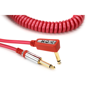 Vox VCC090RD VCC Vintage Straight to Right Angle Coiled Cable - 29.5 foot Light Red
