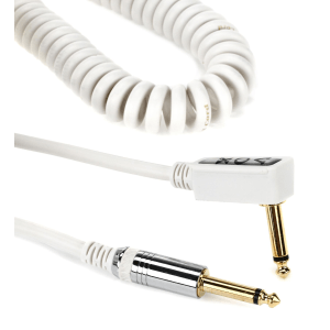 Vox VCC090WH VCC Vintage Straight to Right Angle Coiled Cable - 29.5 foot White