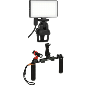 Saramonic VGM Smartphone/Camera Vlogging and Video Production Kit With Phottix M5 LED Light Bundle