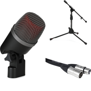 sE Electronics V Kick Supercardioid Dynamic Microphone Bundle with Stand and Cable