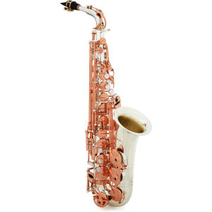 Victory Musical Instruments Revelation Series Special Edition Professional Alto Saxophone - Silver Plated/Rose Gold with 925 Neck