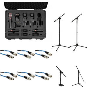 sE Electronics V Pack Club Drum Microphone Bundle with Stands and Cables