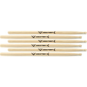 Vater Classics Drumsticks 3-pack - 2B - Wood Tip