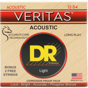 DR Strings VTA-12 Veritas Phosphor Bronze Acoustic Guitar Strings - .012-.054 Light