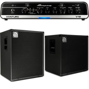 Ampeg Venture V12 1,200-watt Bass Head with 4x10" Cabinet and 1x15" Cabinet